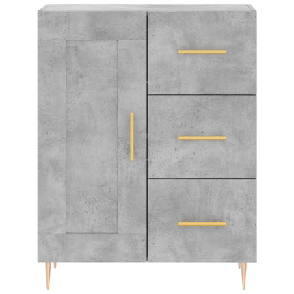 Högskåp betonggrå 69,5x34x180 cm konstruerat trä