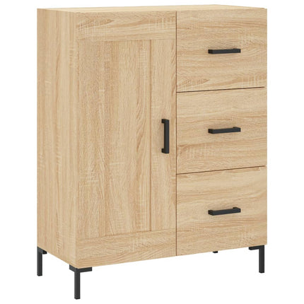 Högskåp sonoma-ek 69,5x34x180 cm konstruerat trä
