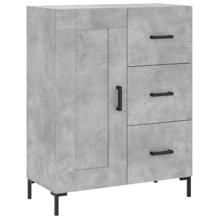 Högskåp betonggrå 69,5x34x180 cm konstruerat trä