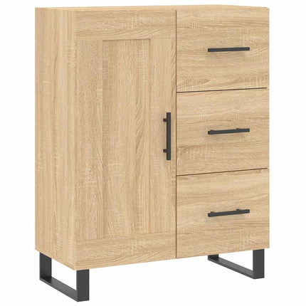 Högskåp sonoma-ek 69,5x34x180 cm konstruerat trä