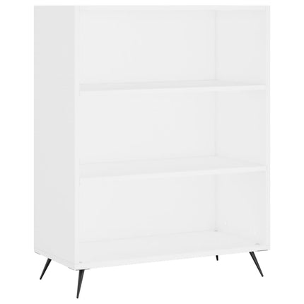 Högskåp vit 69,5x34x180 cm konstruerat trä
