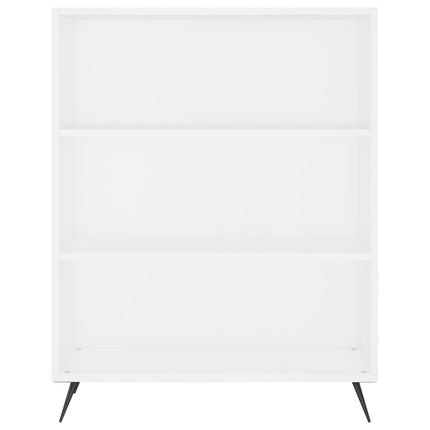 Högskåp vit 69,5x34x180 cm konstruerat trä
