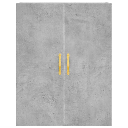 Högskåp betonggrå 69,5x34x180 cm konstruerat trä