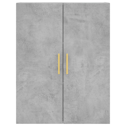 Högskåp betonggrå 69,5x34x180 cm konstruerat trä