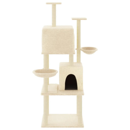 Katträd med klöspelare sisal gräddvit 180 cm