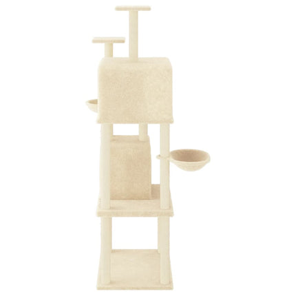 Katträd med klöspelare sisal gräddvit 180 cm