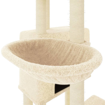 Klösträd med sisalpelare gräddvit 122 cm