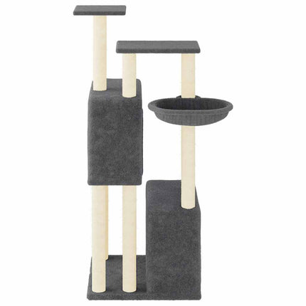 Klösträd med sisalpelare mörkgrå 122 cm