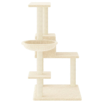 Klösträd med klöspelare sisal gräddvit 96 cm