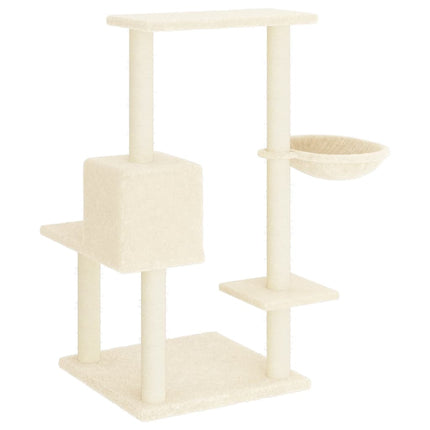 Klösträd med klöspelare sisal gräddvit 96 cm