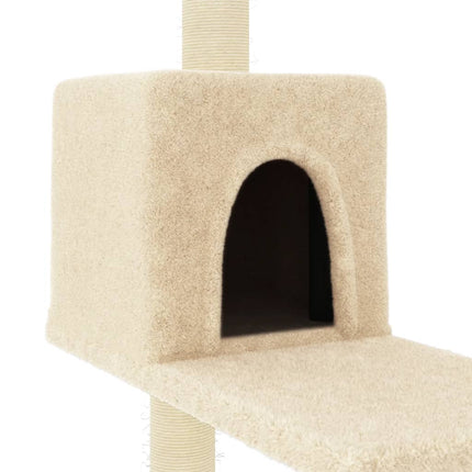 Klösträd med klöspelare sisal gräddvit 96 cm
