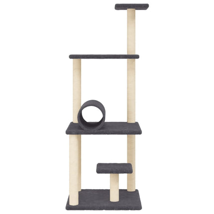 Klösträd med sisalpelare mörkgrå 136 cm