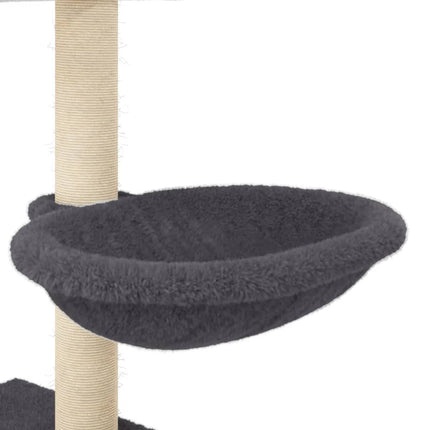 Klösträd med sisalpelare mörkgrå 117 cm