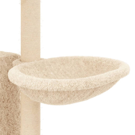 Klösträd med sisalpelare gräddvit 131 cm