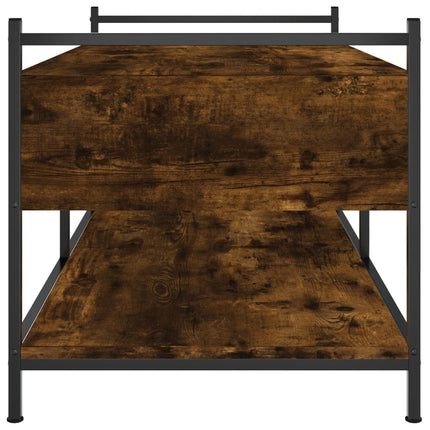 Soffbord rökfärgad ek 99x50x50 cm konstruerat trä