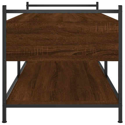 Soffbord brun ek 99x50x50 cm konstruerat trä