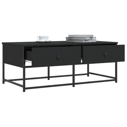 Soffbord svart 100x51x40 cm konstruerat trä