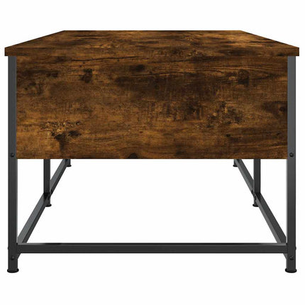 Soffbord rökfärgad ek 100x51x40 cm konstruerat trä