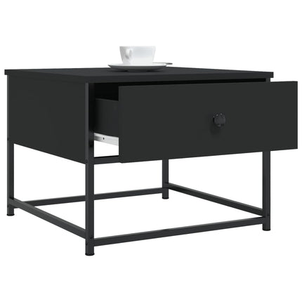 Soffbord svart 51x51x40 cm konstruerat trä
