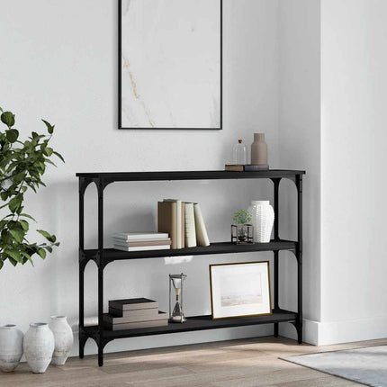 Konsolbord svart 100x22,5x75 cm konstruerat trä