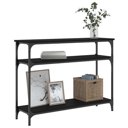Konsolbord svart 100x29x75 cm konstruerat trä