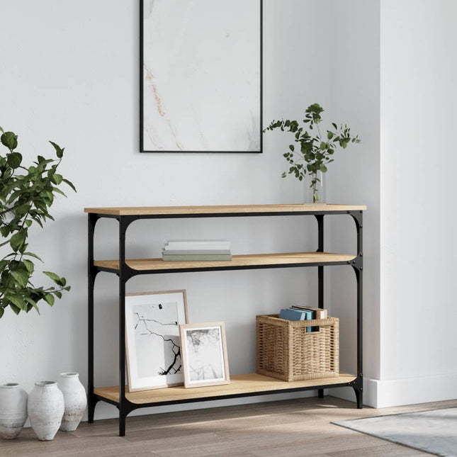 Avlastningsbord sonoma ek 100x29x75 cm konstruerat trä