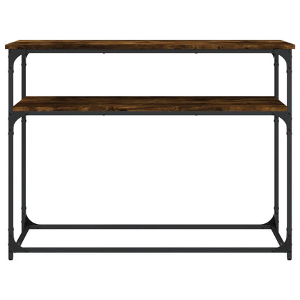 Avlastningsbord rökfärgad ek 100x35,5x75 cm konstruerat trä