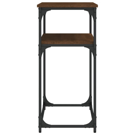 Avlastningsbord brun ek 100x35,5x75 cm konstruerat trä