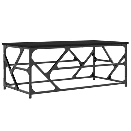 Soffbord svart 100x50x40 cm konstruerat trä