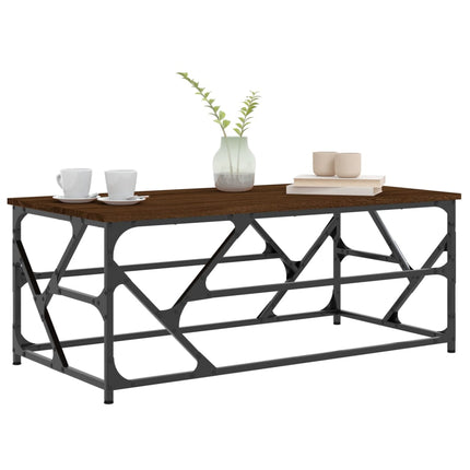 Soffbord brun ek 100x50x40 cm konstruerat trä