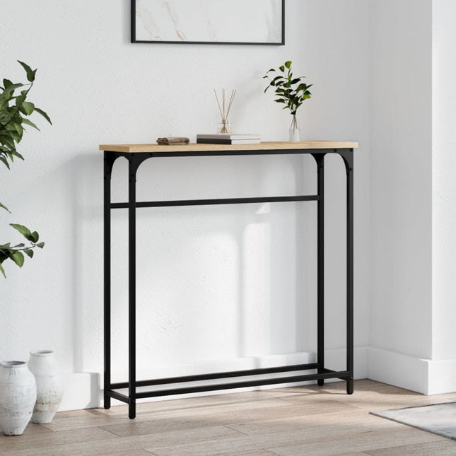 Konsolbord Sonoma Ek 75x19,5x75 cm Konstruerat trä