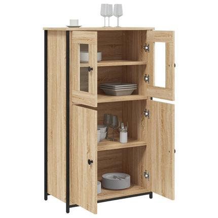 Högskåp sonoma-ek 62x32x106,5 cm konstruerat trä