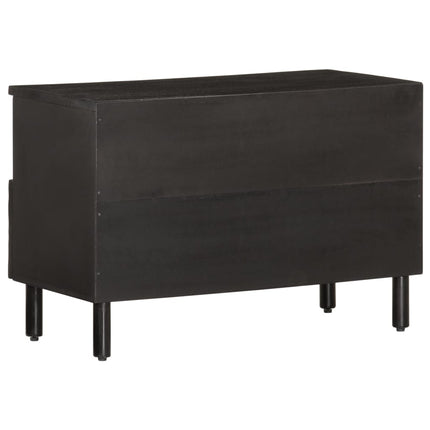 Tv-bänk svart 70x33x46 cm massivt mangoträ