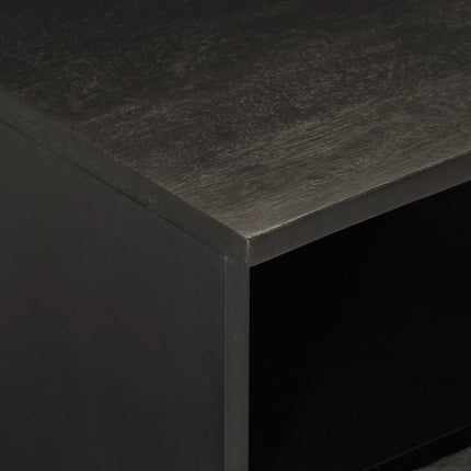 Tv-bänk svart 70x33x46 cm massivt mangoträ