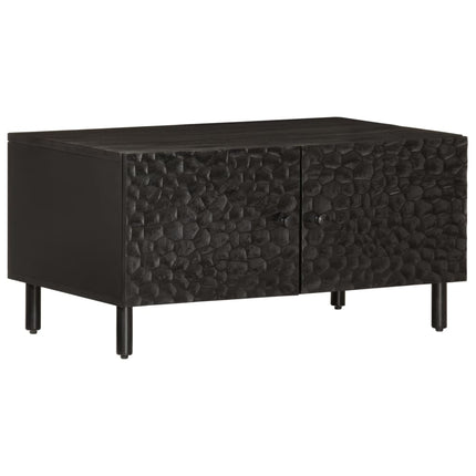 Soffbord svart 80x50x40 cm massivt mangoträ