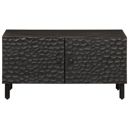 Soffbord svart 80x50x40 cm massivt mangoträ