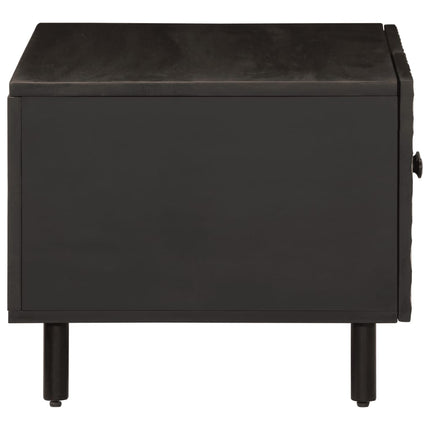 Soffbord svart 80x50x40 cm massivt mangoträ