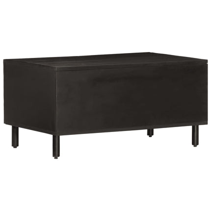 Soffbord svart 80x50x40 cm massivt mangoträ