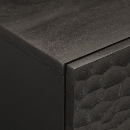 Soffbord svart 80x50x40 cm massivt mangoträ