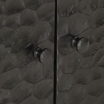 Soffbord svart 80x50x40 cm massivt mangoträ