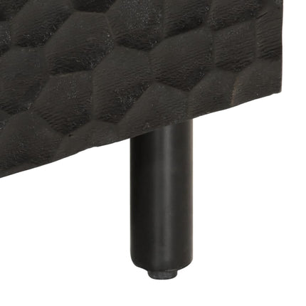 Soffbord svart 80x50x40 cm massivt mangoträ