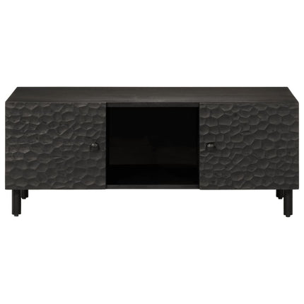 Soffbord svart 100x54x40 cm massivt mangoträ