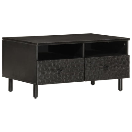 Soffbord svart 80x54x40 cm massivt mangoträ