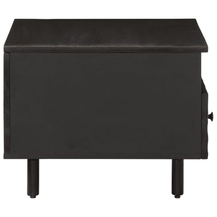 Soffbord svart 80x54x40 cm massivt mangoträ