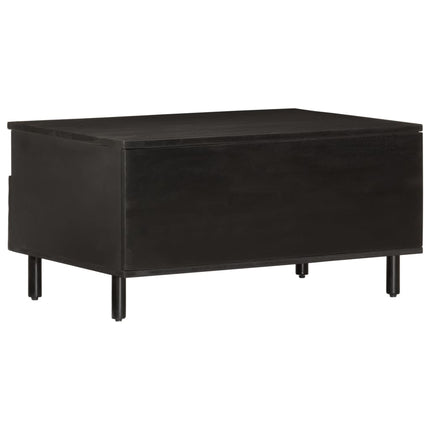 Soffbord svart 80x54x40 cm massivt mangoträ