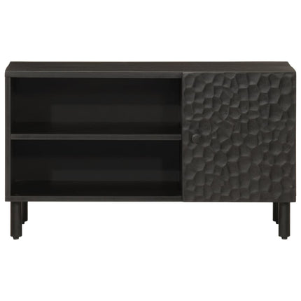 Tv-bänk svart 80x31x46 cm massivt mangoträ