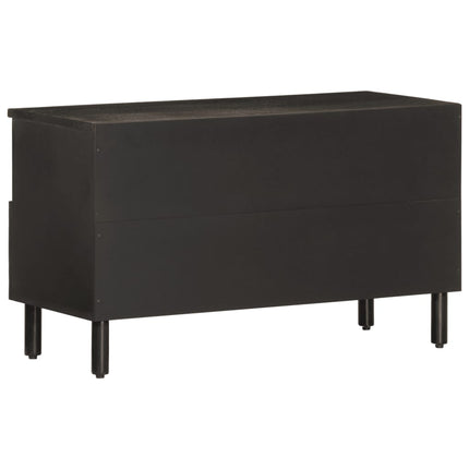 Tv-bänk svart 80x33x46 cm massivt mangoträ