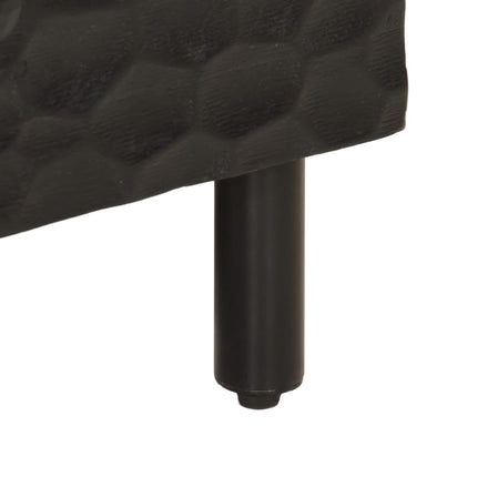 Tv-bänk svart 80x33x46 cm massivt mangoträ