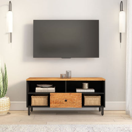 Tv-bänk 100x33x46 cm massivt akaciaträ