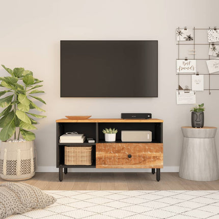 Tv-bänk 80x33x46 cm massivt akaciaträ